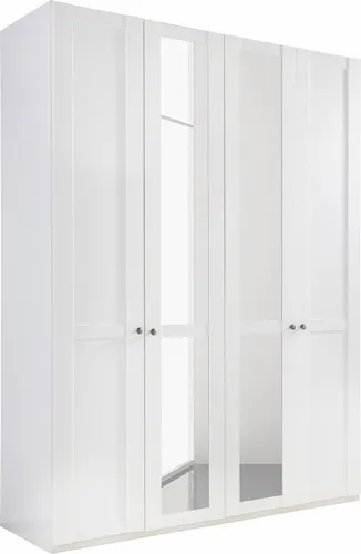 Kleiderschrank Newport 180x58x234cm Schlafzimmerschrank weiß 4-türig (18395)