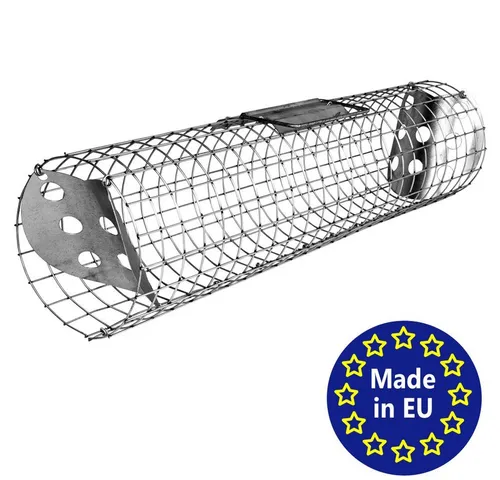 Petigi Lebendfalle für Marder und Kaninchen - 60 x 15 cm - Haustierabwehr & Wildtierabwehr: Effektive Lebendfalle aus feuerverzinktem Stahl, sicher und einfach zu handhaben für die Umsiedlung ungebetener Gäste.