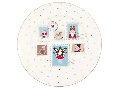 GreenGate Teller Xmas Letter White, mehrfarbig,GreenGate