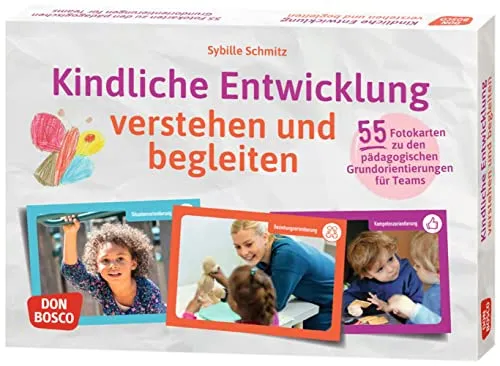 Kindliche Entwicklung verstehen und begleiten von Sybille Schmitz - 55 Fotokarten für Kita-Teams zur Unterstützung der pädagogischen Arbeit und Fortbildung von Erziehern. Ideal für die frühkindliche Entwicklung.