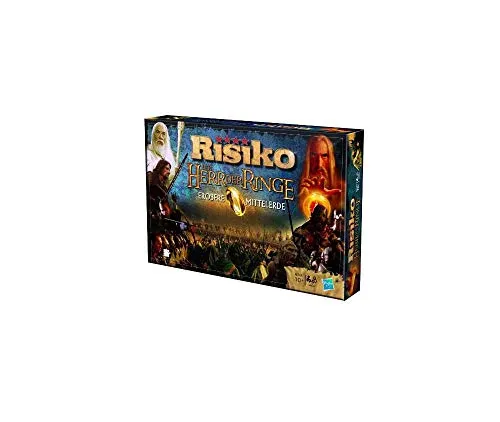 Risiko Herr der Ringe + extra Armeen - Strategisches Brettspiel mit gratis Armeefiguren, für epische Schlachten und doppelte Armeegröße