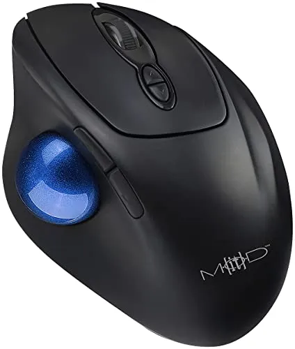 Mod-It Gaming Maus: Kabellose Trackball-Maus mit Bluetooth, 7 Tasten, Scrollrad, 1.600 DPI (Trackball drahtlos, Trackball Wireless, Laptop Tisch)
