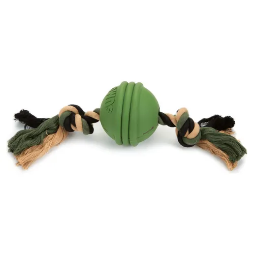 Beeztees Sumo Fit Ball grün 32x8cm für Hunde - robustes Naturkautschuk Spielzeug