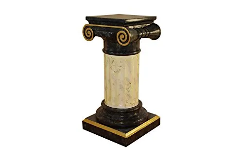 Standsäule Blumensäule Marmorsäule Antike Deko Barock Säule Luxus - Präsentationssockel aus faserverstärktem Stuckgips im eleganten Marmordesign, ideal für stilvolle Blumendekorationen und luxuriöse Raumausstattung.