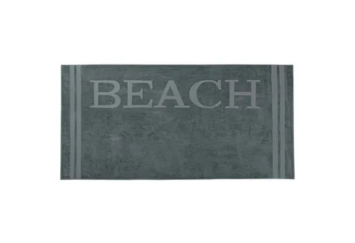 ZOLLNER Strandtuch, Mikrofaser 100 x 200 cm in grau von Zollner