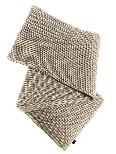 Blauer Peter Strickschal, aus Merino in Perlfang-Optik