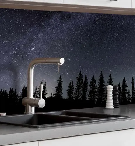 MyMaxxi Küchenrückwand Folie selbstklebend matt in schwarz von MyMaxxi