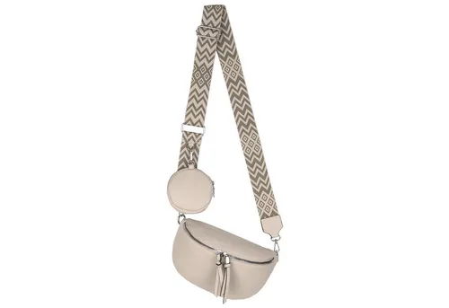 EAAKIE Gürteltasche Beige – Stilvolle Umhängetasche - Gürteltasche aus Kunstleder im Italy-Design, ideal als Schultertasche oder Crossbody-Bag. Geräumiges Hauptfach und praktisches Reißverschlussfach für Ihr Smartphone.