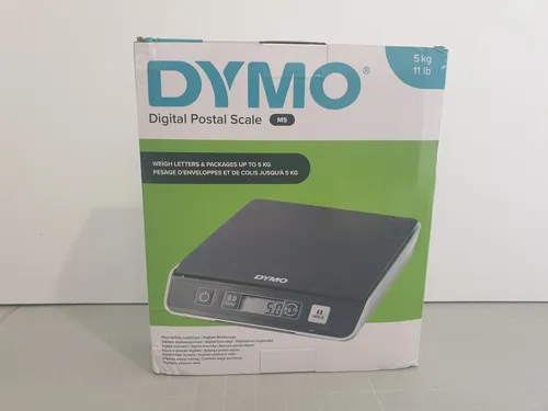 Dymo S0929000 M5 Briefwaage 5000g - Küchenwaage mit USB-Stromversorgung, präzise Messung bis 5000g und ideal für den Versand von Paketen oder Briefen.