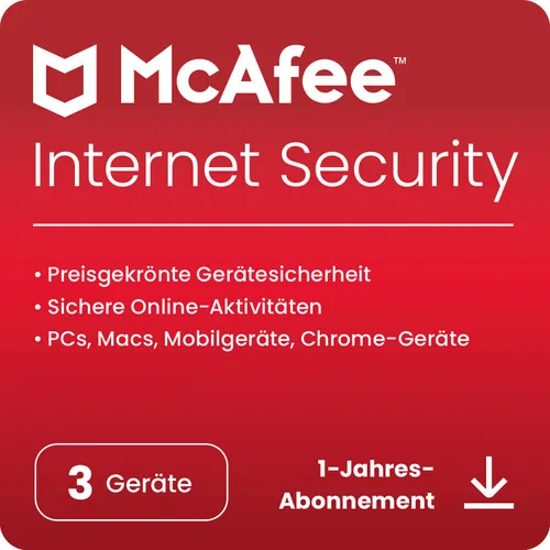 McAfee Internet Security 2026 3-Geräte / 1-Jahr Windows/Mac/Android/iOS / KEY