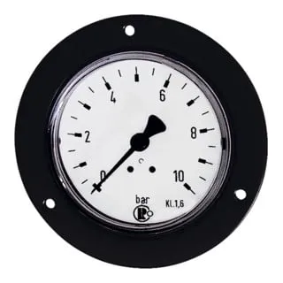Riegler Standardmano., Frontring schwarz, G 1/8 hinten, 0-40,0 bar, Ø 40
