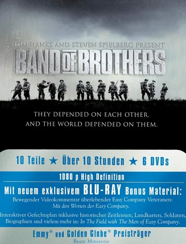 Band of Brothers - Box/Metal-Pack [Blu-ray] - Kriegsfilm-Box mit FSK 18, bietet epische Abenteuer und packende Action in hochwertigem Blu-ray Format für Filmfans.