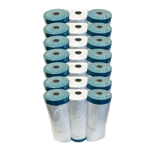 Handelskönig 21 x Gewebe-Masker 2700 mm x 16 m UV-Band Abklebeband Abdeckfolie Klebeband Folie Klebefolie UV stabil Folienklebeband Gewebeklebeband