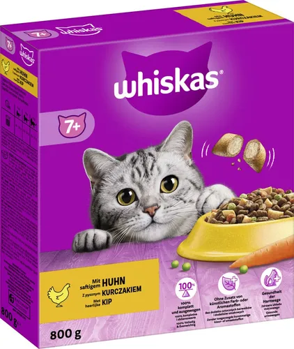 Whiskas Trockenfutter 7+ mit Huhn 800 g von Whiskas