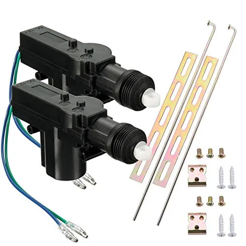 Etopar 2 Stück Universal Schwerlast KFZ Fahrzeug Türschloss Stellantrieb 2-polig Draht 12V Zentrale Tür Verriegelung Betätiger Verschlusssystem