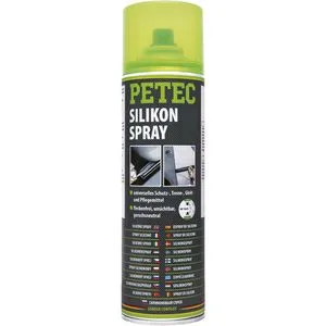 Petec Silikonschmierstoff SILIKONSPRAY 70850 - Reinigungsmittel für vielseitige Anwendungen, bietet hervorragenden Schutz gegen Feuchtigkeit und Korrosion.