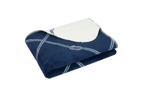Wohndecke ZOLLNER Knotendesign 150 x 200 cm - Gemütliche Kuscheldecke aus 60% Baumwolle und 40% Polyacryl, ideal für entspannte Momente in jedem Raum. Waschbar bis 40 Grad, leicht und praktisch für unterwegs.