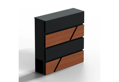 HAGO Briefkasten Pulverbeschichteter Briefkasten Farbe Edelstahl Zylinderschloss Zeitun, Zeitungsrolle,Geschütztes Schloss