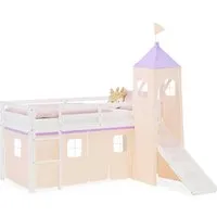 Homestyle4u Hochbett in Lila und Weiß von Homestyle4u