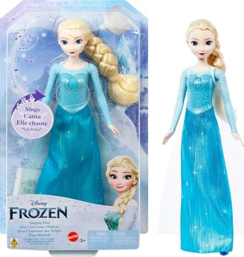 Disney HMG31 Die Schneekönigin Elsa, Singpuppe in ikonischem Kleid, 3 Jahre alt, verschiedene Farben, 1 Stück