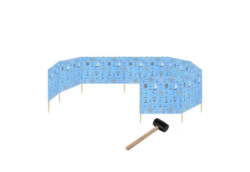 Garronda Windschutz Strand Sichtschutz 12m lang mit Gummihammer GAEX001