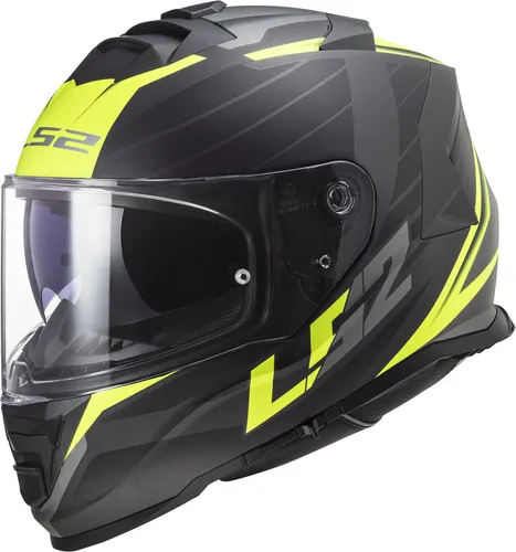 LS2 FF800 Storm II Nerve Helm, schwarz-gelb, Größe S für Männer