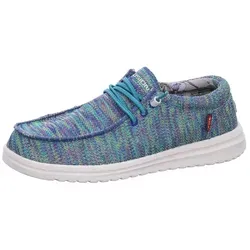 FUSION Electric Schuhe Damen blue-green 37 - Schnürer mit herausnehmbarem Korkfußbett und rutschhemmender Sohle, ideal für optimalen Tragekomfort und einen trendigen Look.