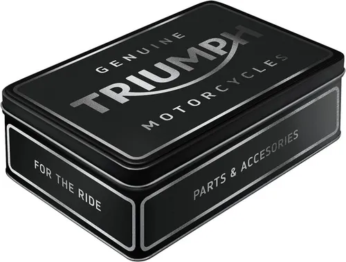 Nostalgic-Art Keksdose Vorratsdose Flach - Triumph - Parts & Accessories Silver