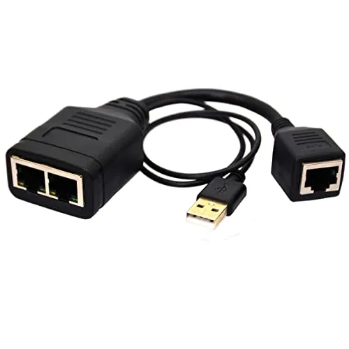 RJ45 Netzwerk Splitter Adapter 1 zu 2