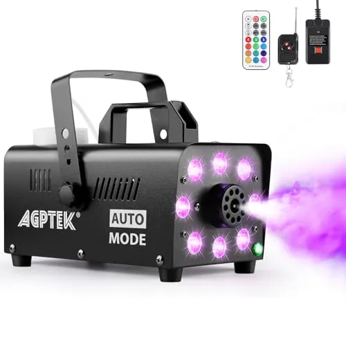 AGPtEK Nebelmaschine mit RGB LED-Effekten