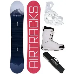 Airtracks Damen Snowboard-Set Freestyle Freeride Day&Night Lady Rocker 138 + Snowboard Bindung Master W + Snowboardboots Star W 37 + Sb Bag