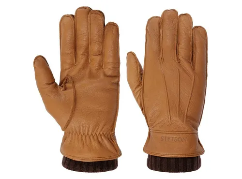 Stetson Lederhandschuhe (1-St) Fingerhandschuhe mit Futter