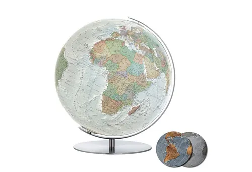 Columbus Tischglobus D 51 cm - Eleganter Tischglobus mit 51 cm Durchmesser, Acrylglas und Edelstahl, bietet digitale Informationen und OID-Funktion für interaktive Entdeckungen.