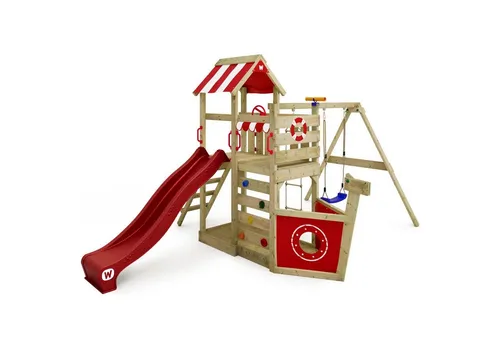 Wickey Spielturm SeaFlyer – Maritimer Kinderkletterturm in Schiffsoptik