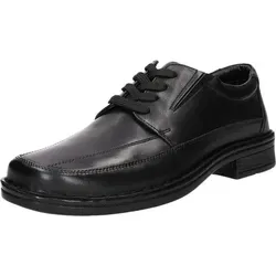 Schnürhalbschuh mit Mehrweite Freizeit (sportlicher Boden) SHM-35662-BK - Schwarz - 45