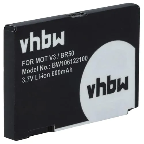 vhbw Akku Ersatz für Motorola 22320, 77732, BA700, BR50, SNN5696B, SNN5696, SNN5696A für Handy Smartphone Telefon (600 mAh, 3,7 V, Li-Ion)