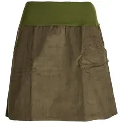 Vishes Damen-Cordrock mit breitem Bund & Taschen in Olive - Röcke für Damen, handgefertigt aus 100% Baumwolle für hohen Tragekomfort und ganzjährige Vielseitigkeit – ideal für warme und kalte Monate.