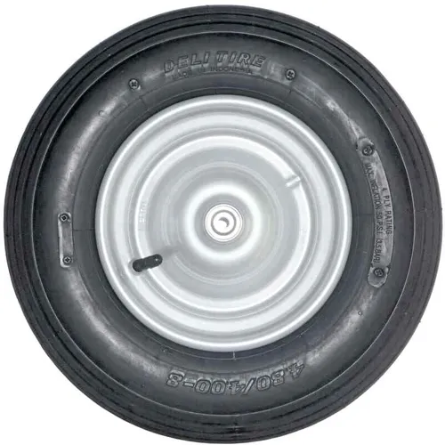 Mefro Schubkarrenrad 400x100 Luftrad Ersatzrad mit Kugellager - Schubkarrenrad mit hoher Tragfähigkeit, ideal für den Einsatz im Garten oder Bau, sorgt für eine reibungslose Fahrt.