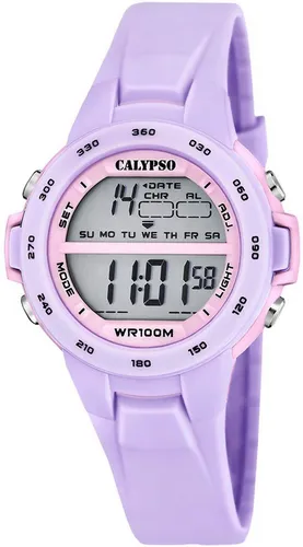 CALYPSO Sport Watch K5850/3 - Smartwatch in lila mit digitaler Anzeige, ideal für Sport und Fitness, wasserfest und stylish.