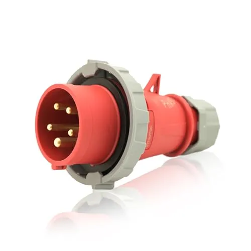 CEE Starkstrom Phasenwender 16A 400V 6h IP67 (spritzwassergeschützt) 5-polig (3P+N+E): IEC-60309 Industrie und Mehrphasenstecker robuste Industriequalität