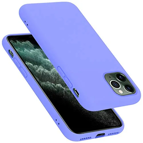 Cadorabo Hülle kompatibel mit Apple iPhone 11 PRO MAX Hülle Silikon Handyhülle für iPhone 11 PRO MAX Case aus flüssigem Silikon- Kratzfeste und stoßfeste dünne TPU Schutzhülle - Liquid HELL LILA