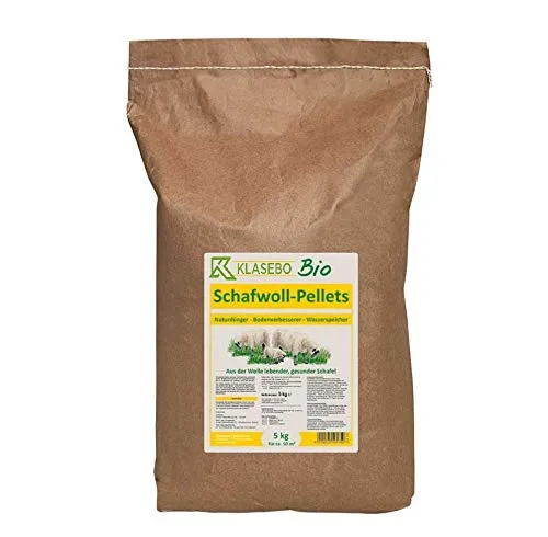 Schafwoll-Pellets Bio 5 kg - Universaldünger für Gemüse, Obst und Blumen mit bis zu 10 Monaten Langzeitwirkung, hergestellt aus reiner Schafwolle ohne Chemikalien – ideal für eine nachhaltige Gartenpflege.