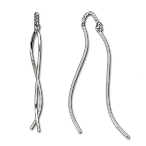 SilberDream Ohrringe Damen-Schmuck 925er Echt Silber Ohrhänger Wave SDO518