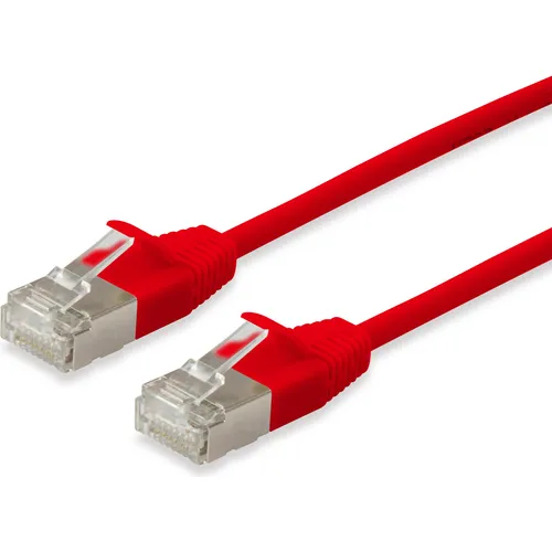 equip Patchkabel Cat6A S/FTP 2xRJ45 7.50m rot SSTP Slim CAT 6a SFTP 7,5 m (606148)