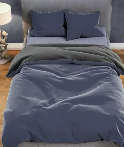 Leonado Vicenti Plüsch Teddy Bettwäsche Cashmere-Touch 200x200 cm - Bettwäsche-Set mit extrem warmem Cashmere-Touch, ideal für kalte Winternächte. Pflegeleicht, knitterfrei und allergikergeeignet.