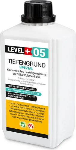 Tiefengrund LF Spezial 1L Wassergläser Grundierung Tiefgrund Wand Boden RM05