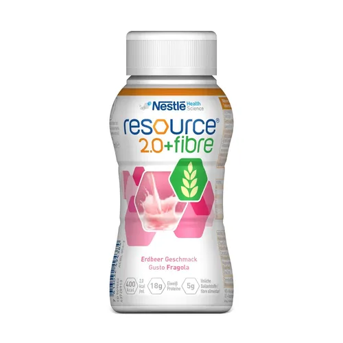 Produktbild Nestlè Health Science Resource 2.0 + Strawberry Fiber Beverage Angereichert mit