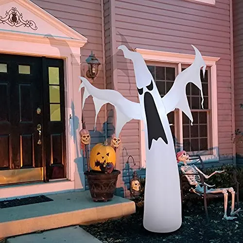 Selbstaufblasendes Halloween Gespenst mit LED-Beleuchtung