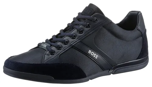 BOSS Men Saturn_Lowp_mx A_N Sneaker Blue 48 EU - Herren-Sneaker mit Schnürbändern und weichem Innenfutter, stilvoll und bequem für den Alltag.