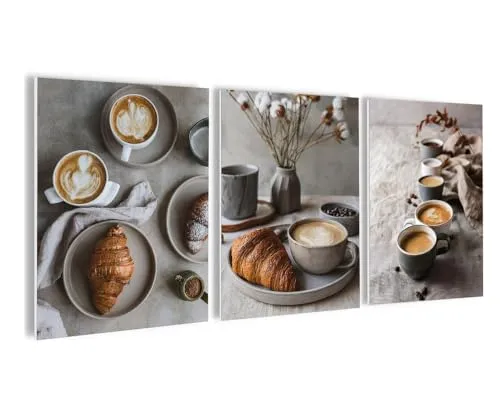 artissimo Bilderset 3er-Set PE6760-DS - Poster & Kunstdrucke - Modernes 3er-Set für die Küche, bereits aufhängefertig und ideal für verschiedene Küchenstile.